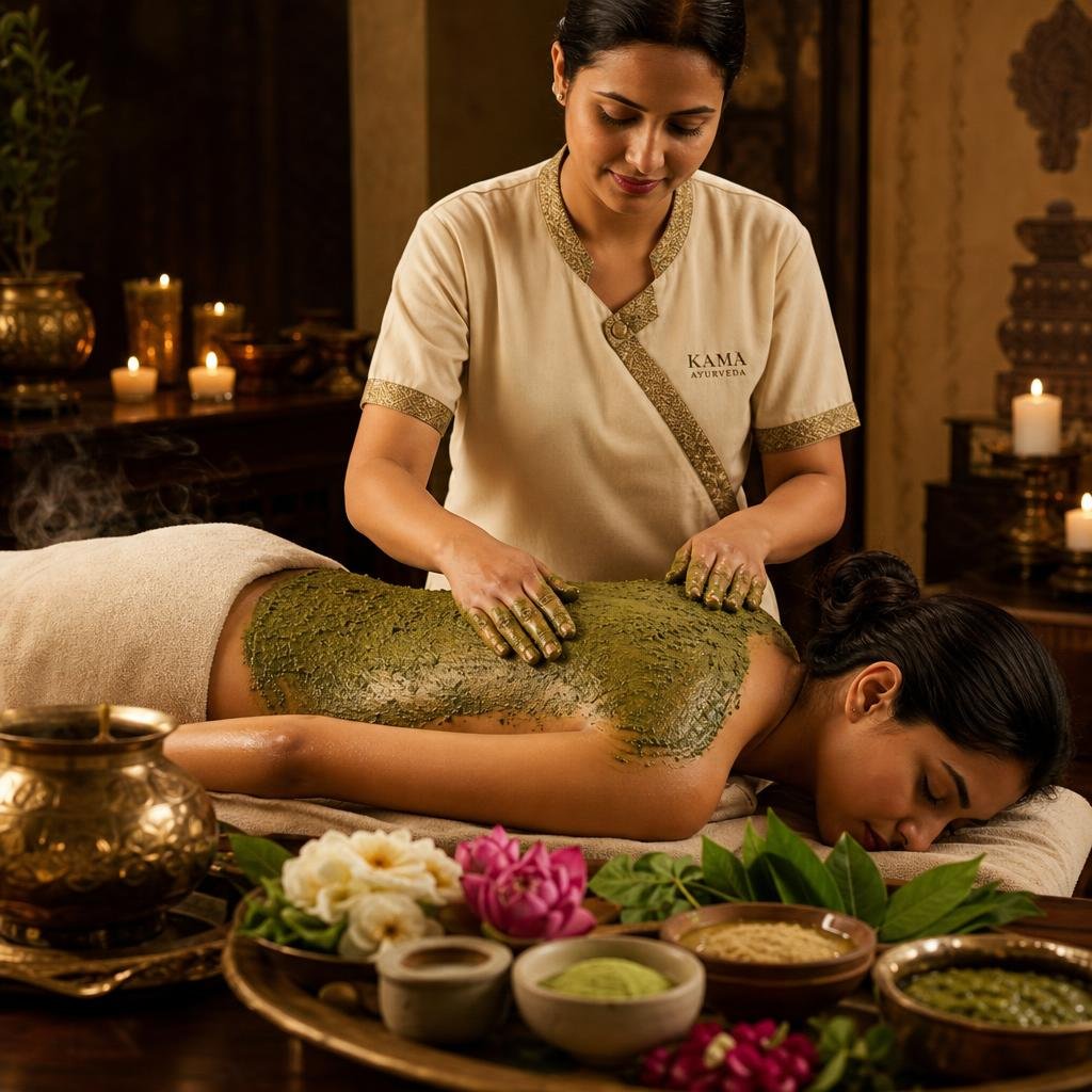 Herbal body polish and natural scrub treatment at Phoenix International Spa